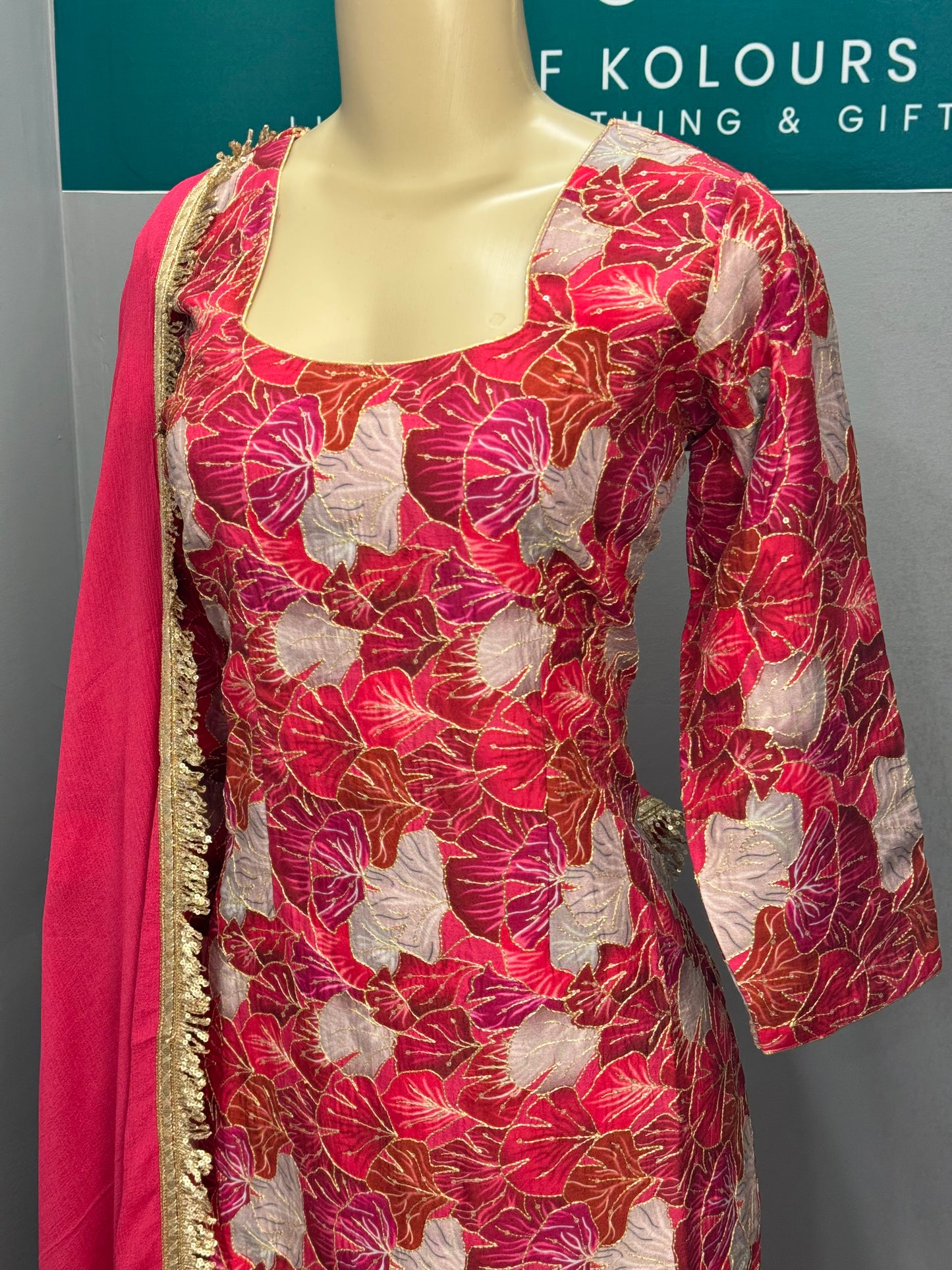 Position Work Dola Silk Salwar Suit