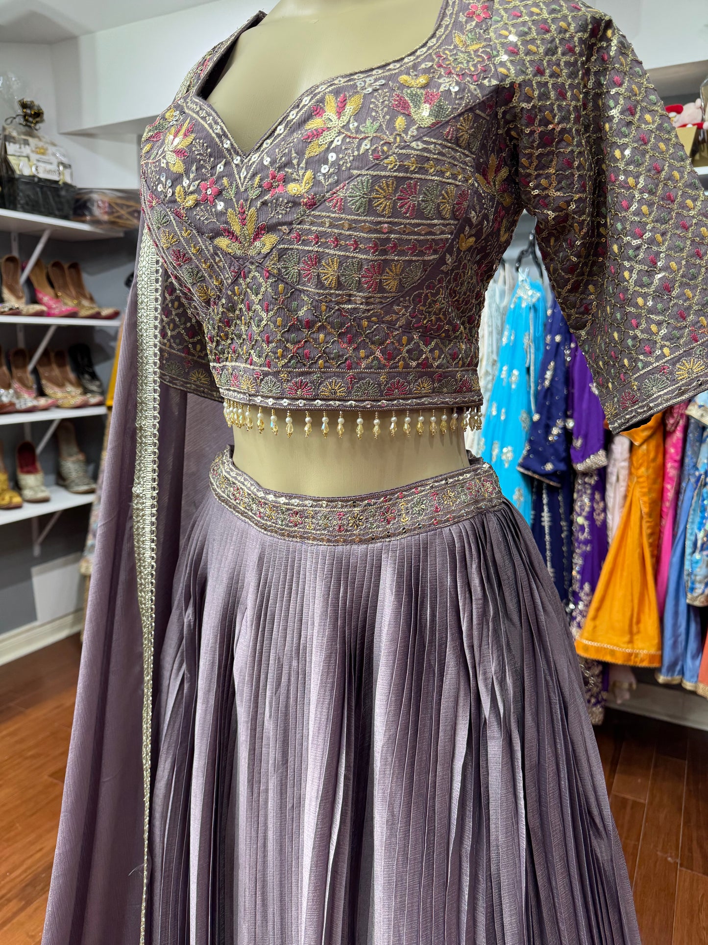 Thread and Sequence Work Lehenga