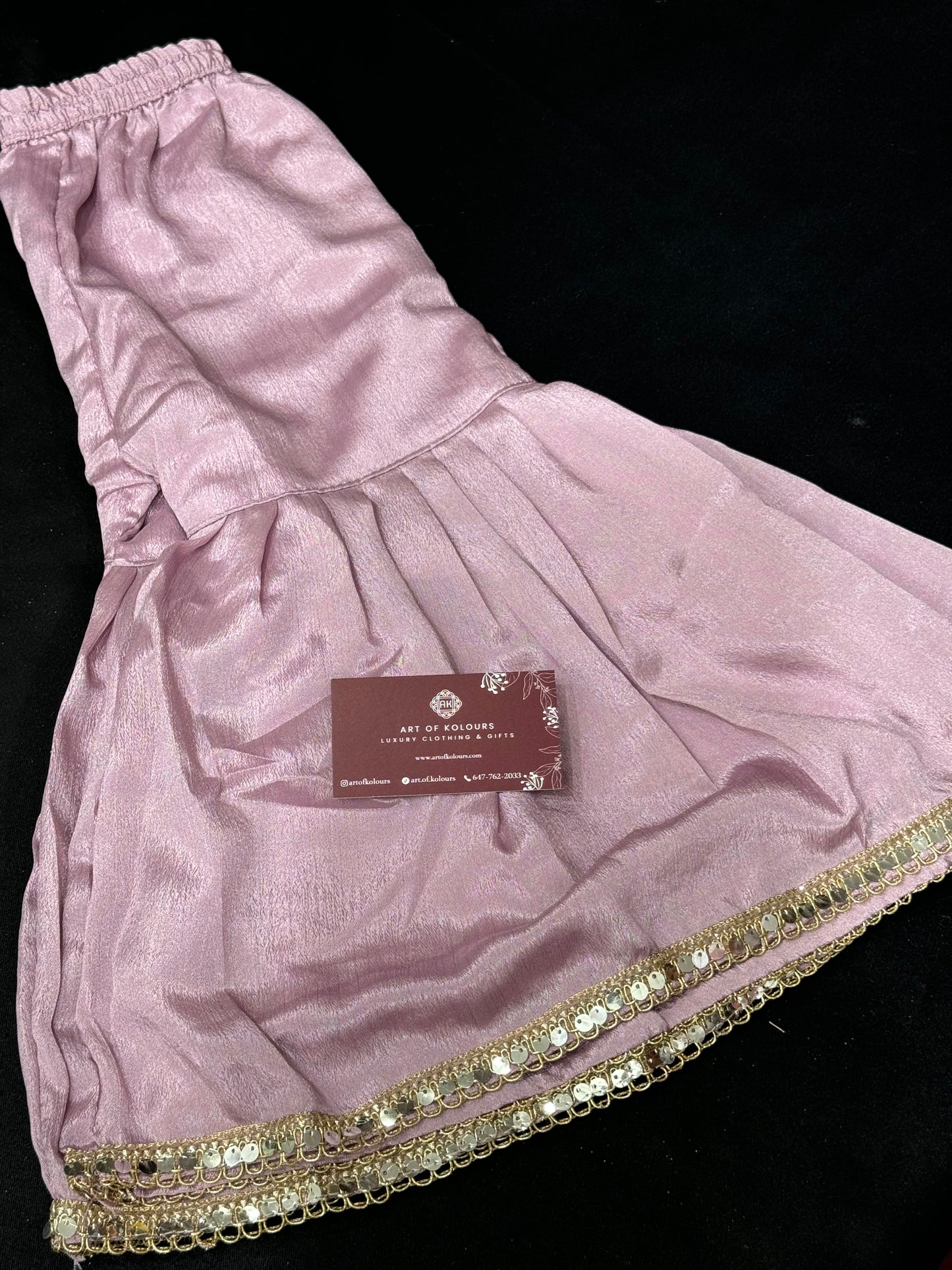 Ahana Kids Gharara Suit- Lavender