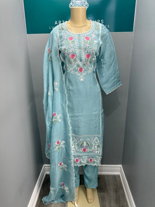 Phullaz Thaga Pent Suit- Blue