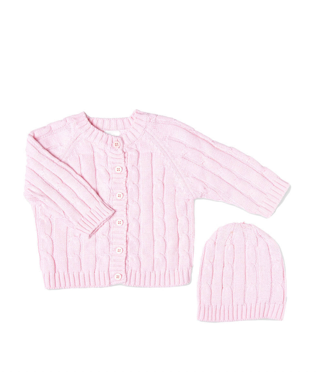 Pink 2 Piece Knitted Gift Set