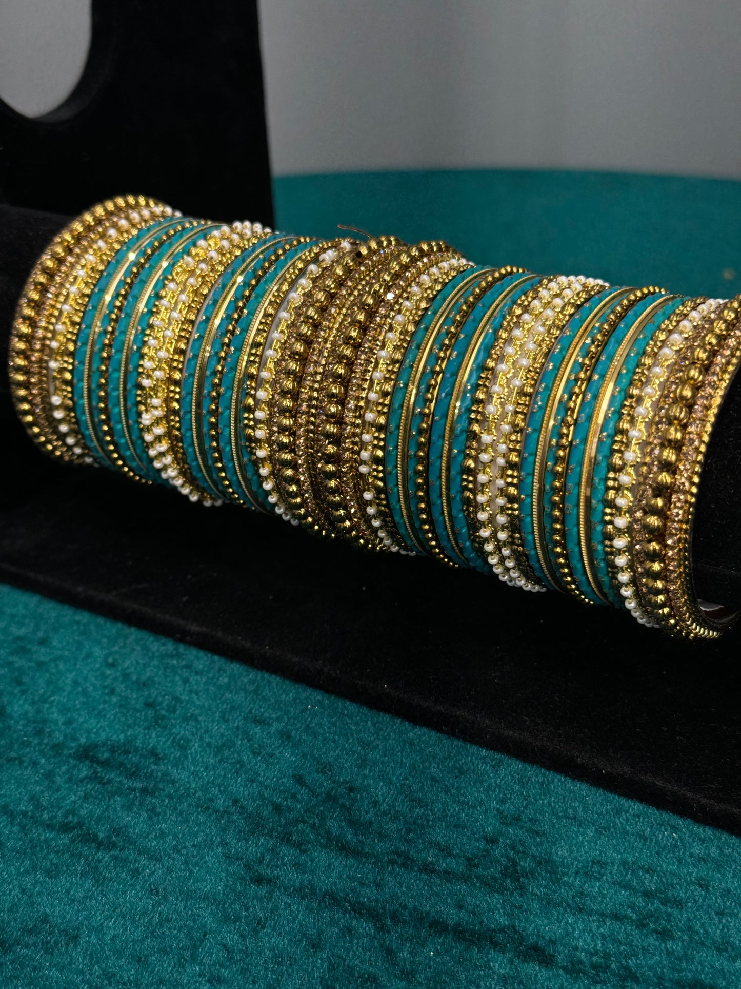 Teal Designer Work Bangles