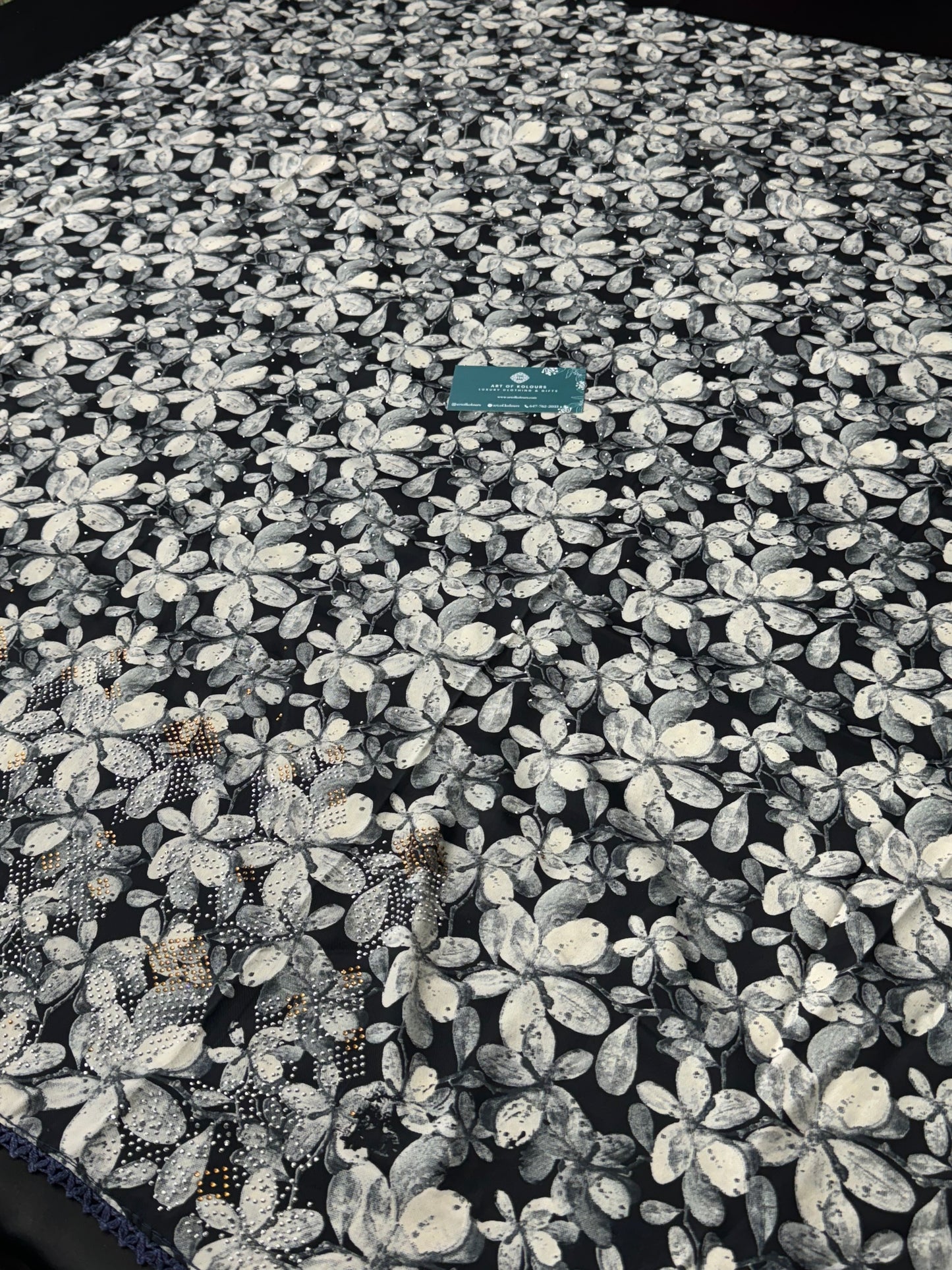 Chill Mill Tara Black and White Unstitched Suit