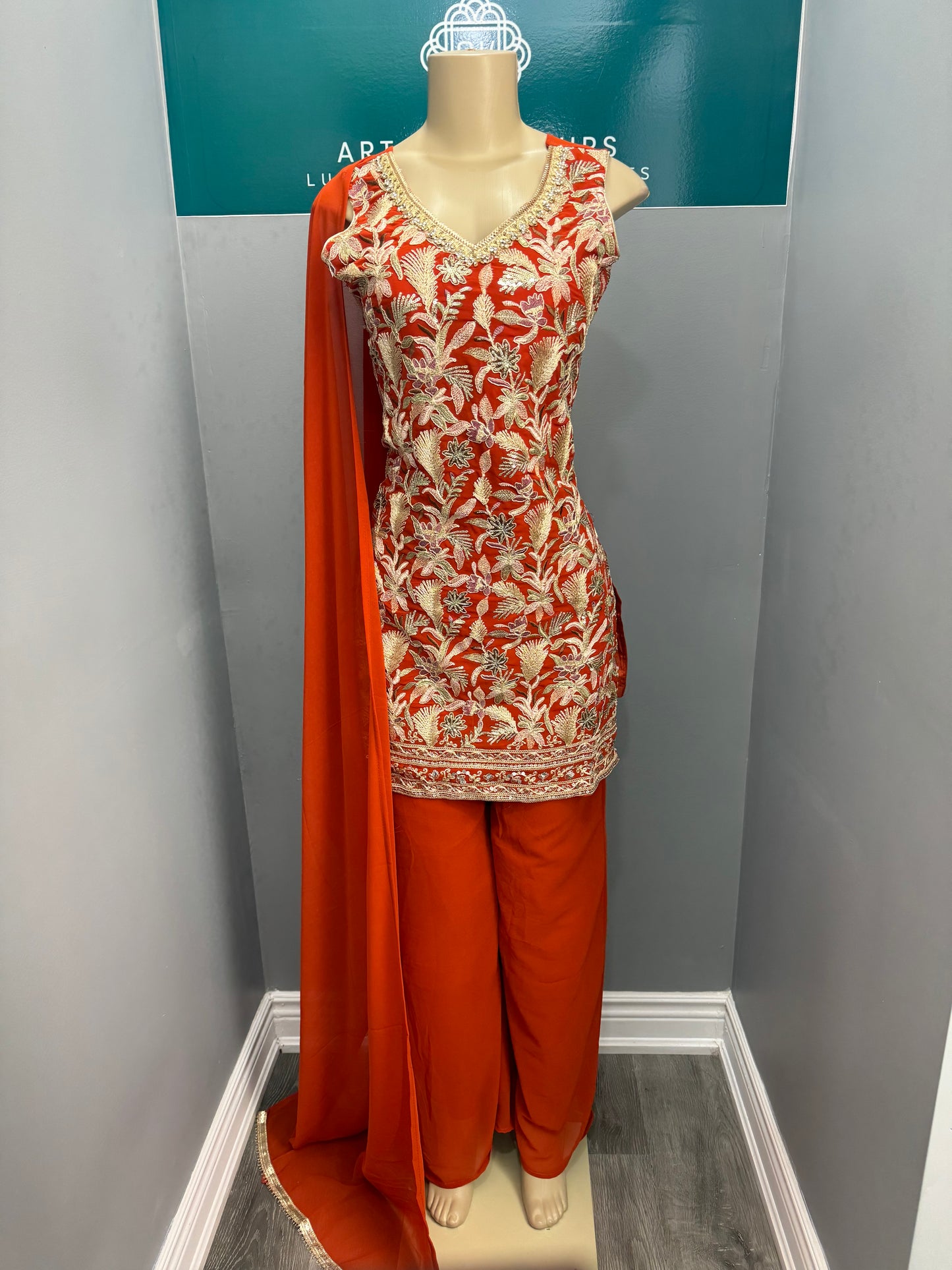 Readymade Sharara Suit- AK7073-14