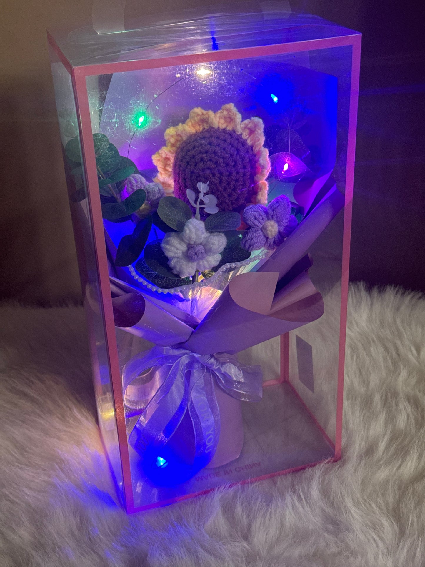 Crochet Sunflower Bouquets Purple V2