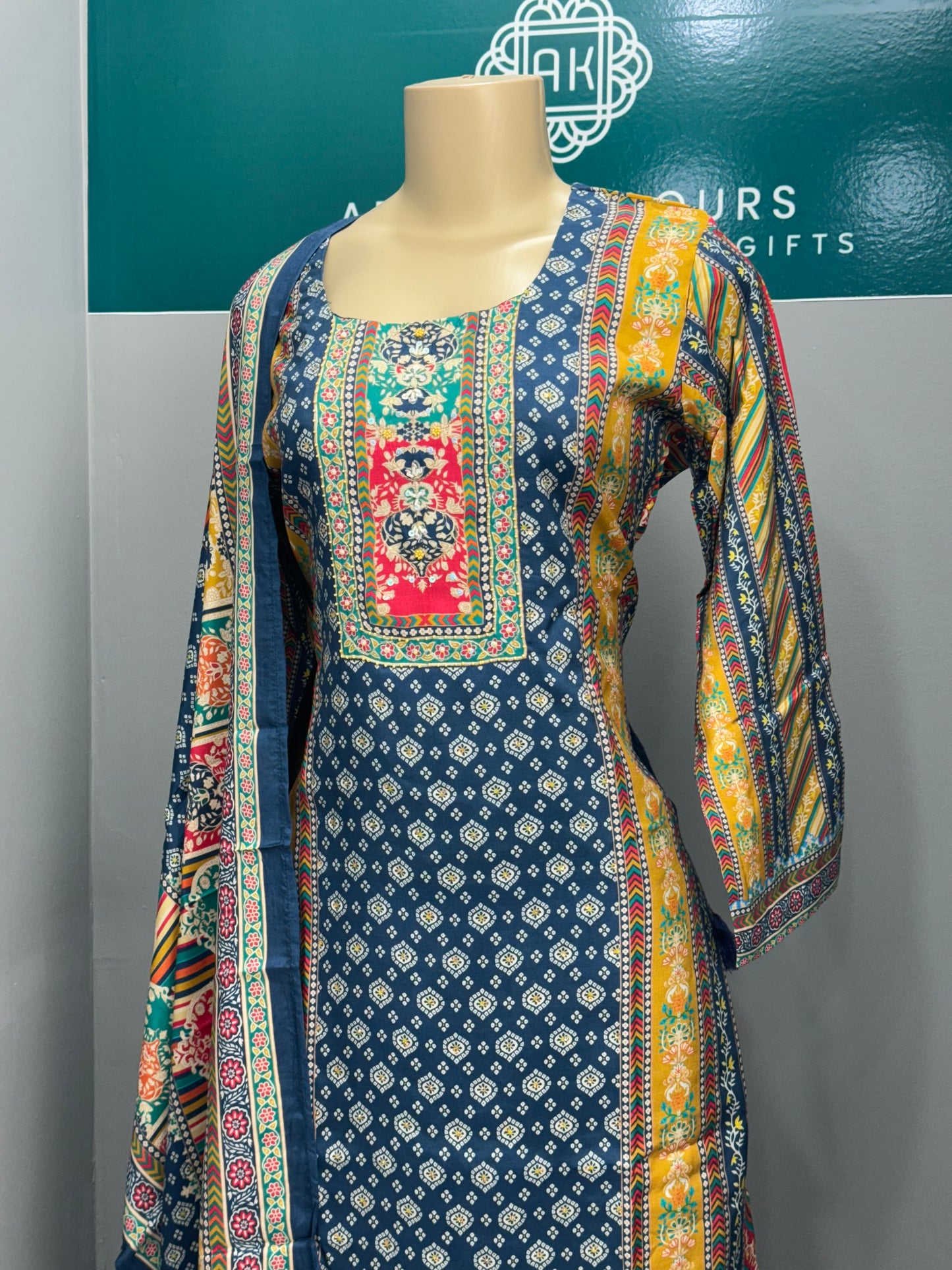 Readymade Crepe Plazo Suit- AK2428-02