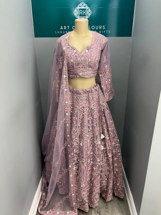 Beautiful Embroidered & Mirror Work Lehenga- AK1011-0426