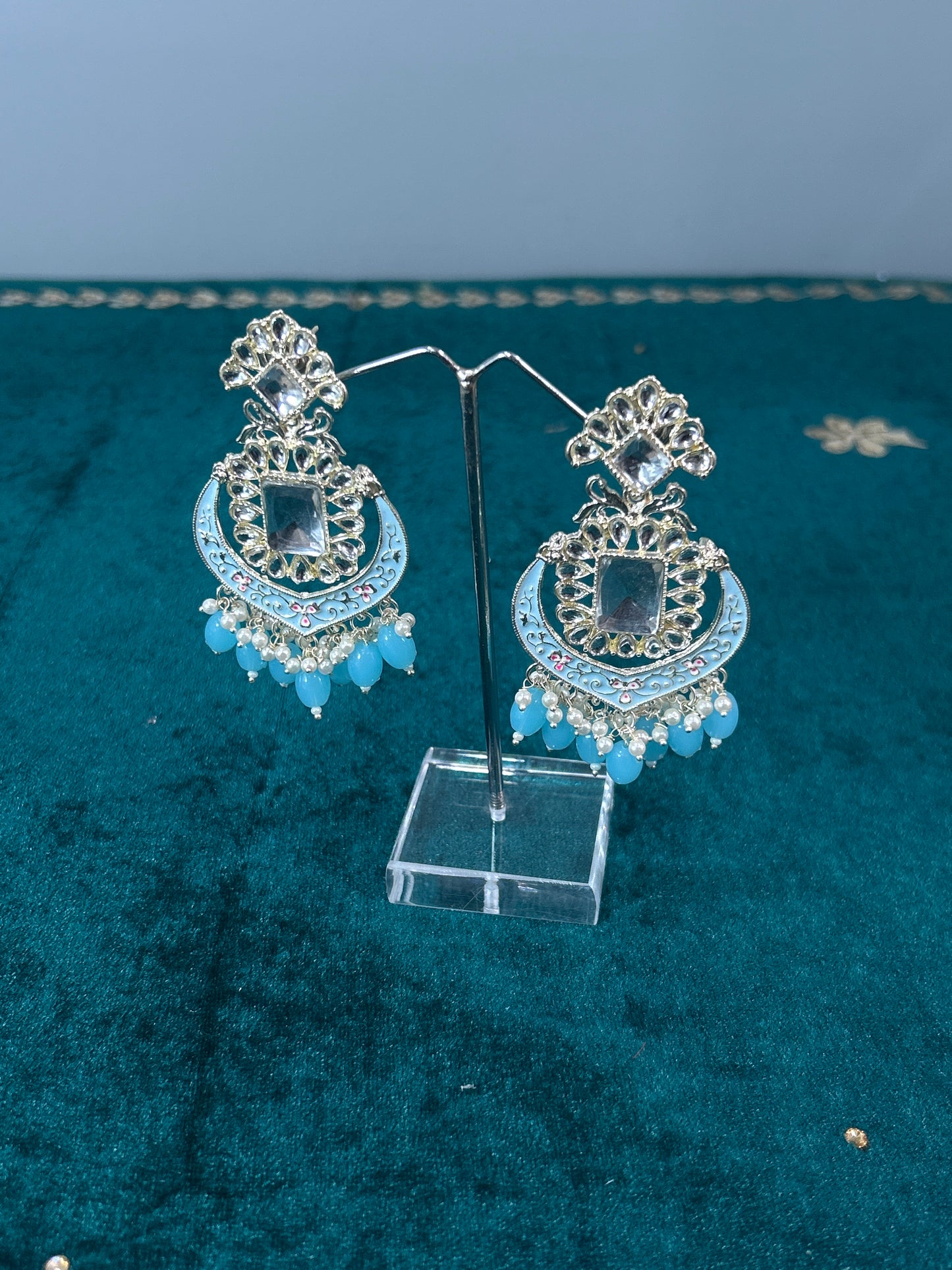 Baby Blue Chandni Earrings