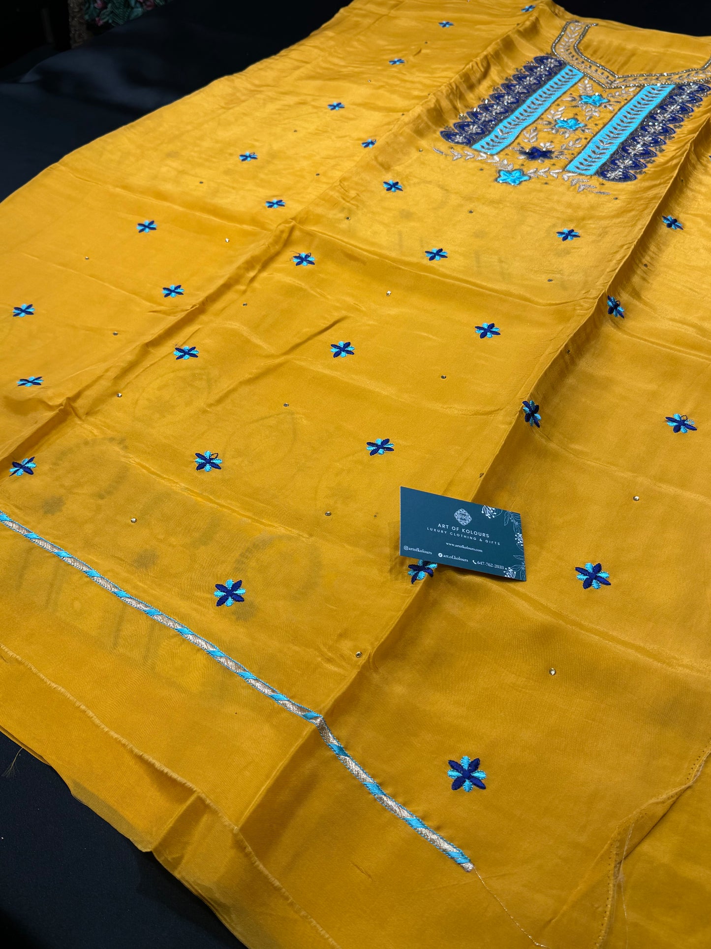 Mustard Elegance Unstitched Suit