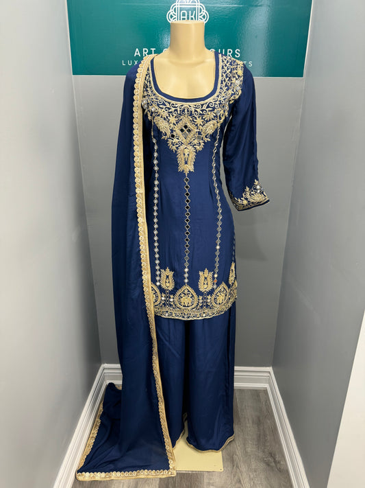 Handwork Sharara Suit-AKW0004
