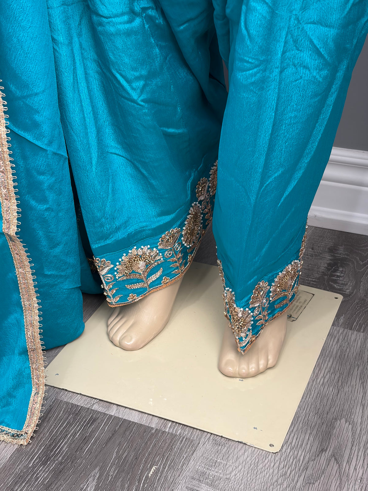 Turquoise Jewel Handwork Salwar Suit AK6974-2526