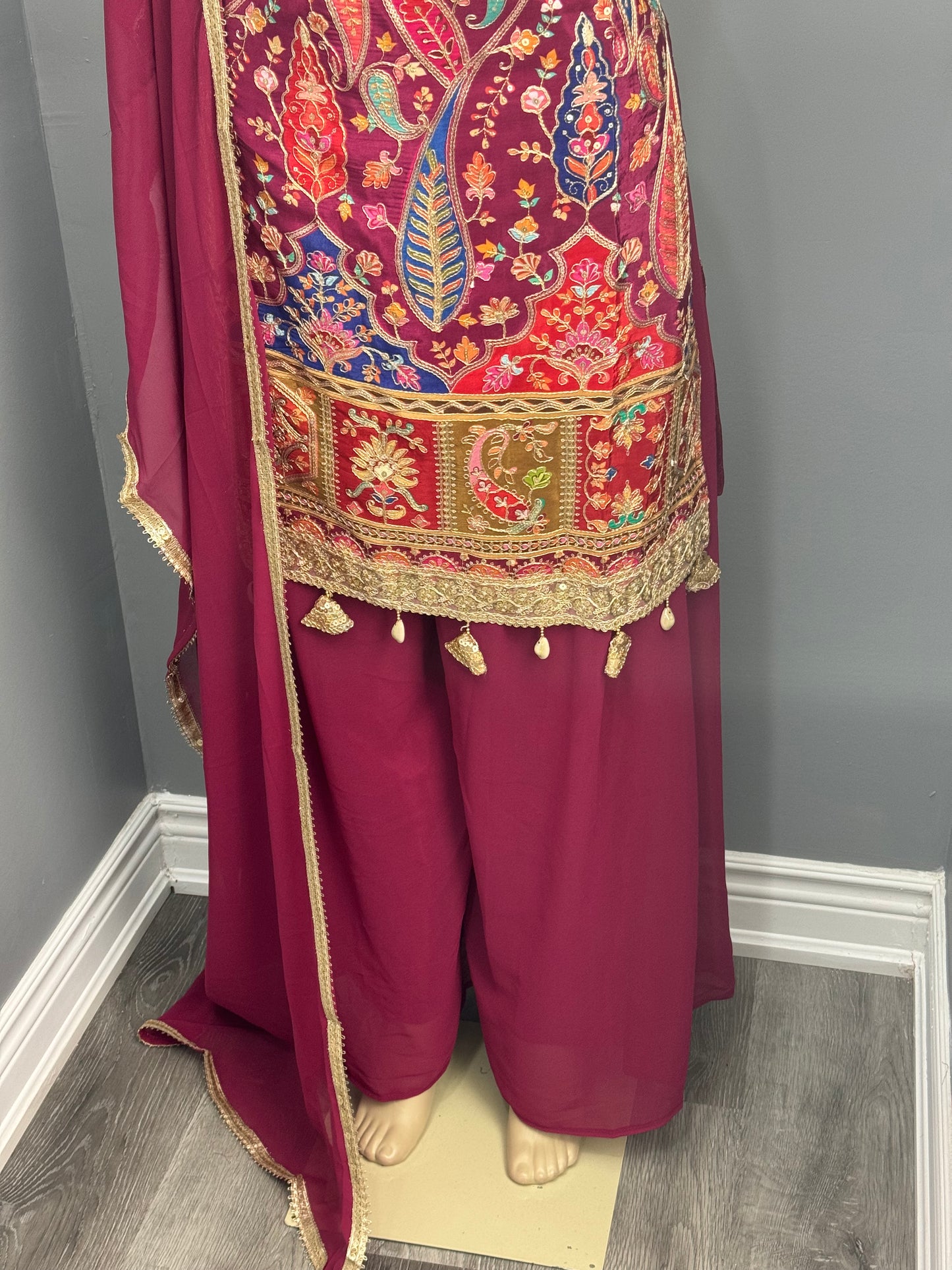 Readymade Sharara Suit- AK6465-18