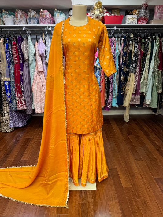 Banarsi Butti Santri Gharara Suit