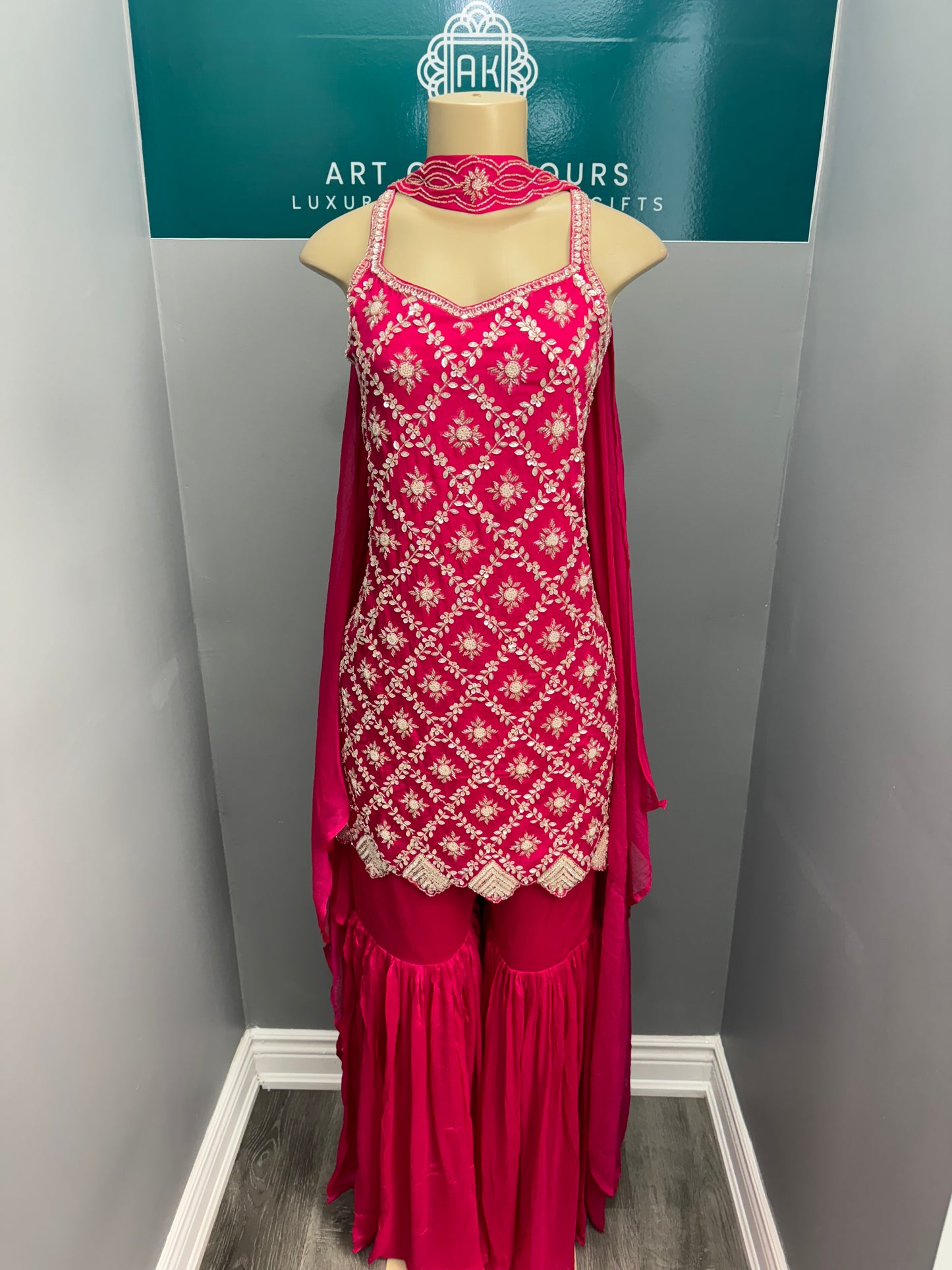 Handwork Gharara Suit- AK3941-1126