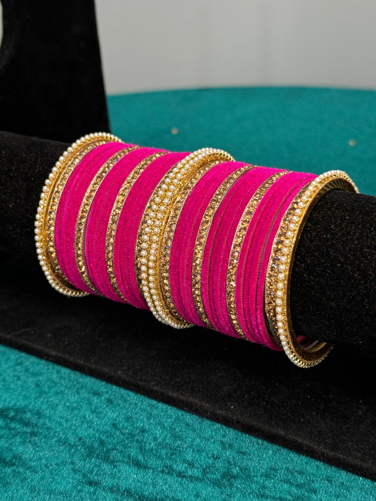 Designer Velvet Work Bangles
