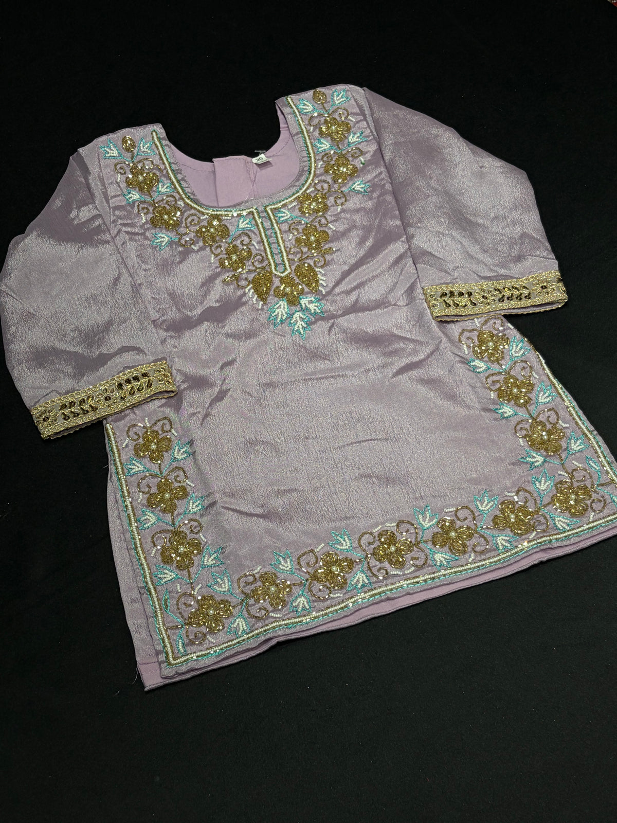 Lilac Handwork Salwar Suit
