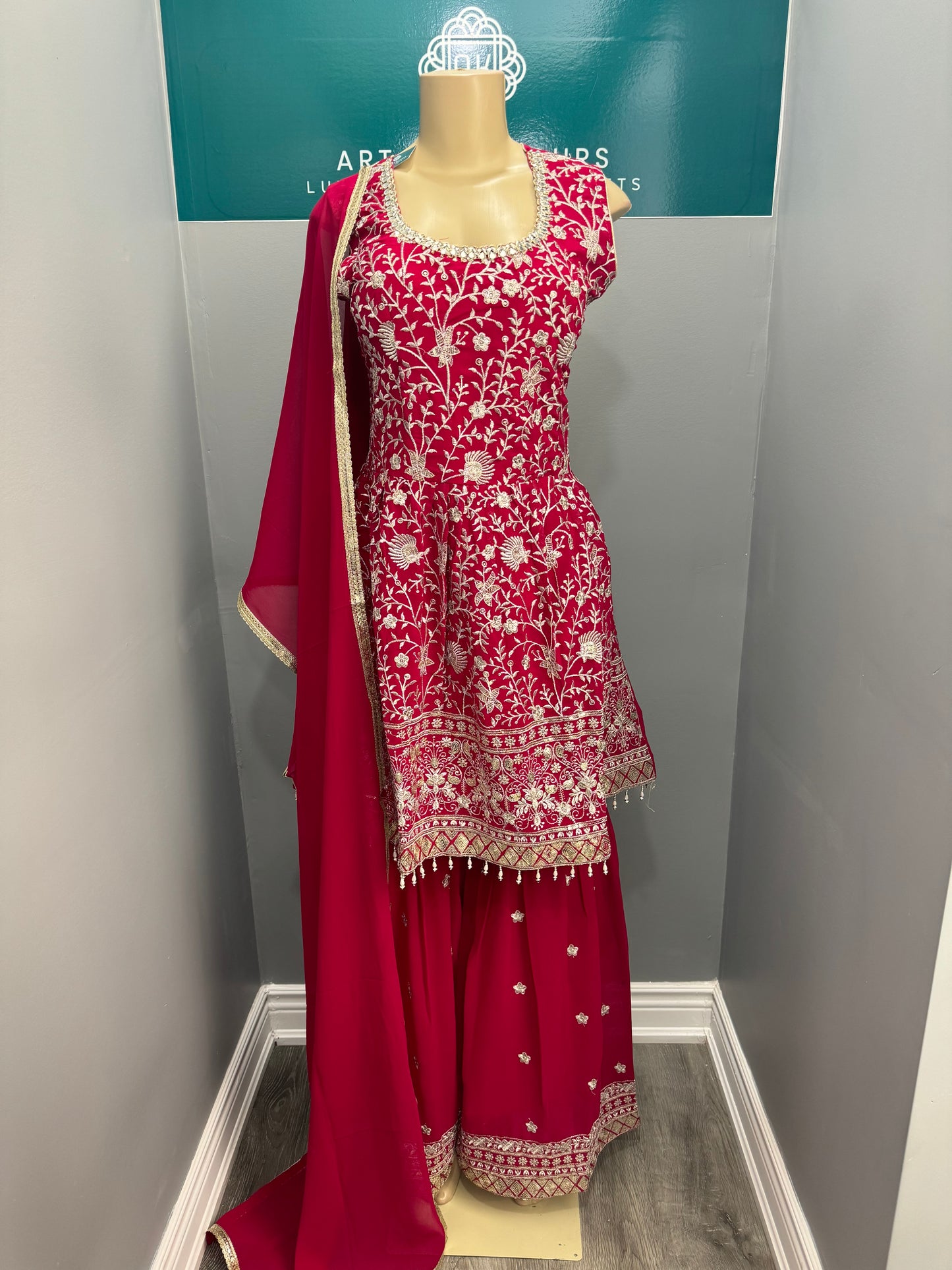 Readymade Frock Gharara Suit- AK4649-42