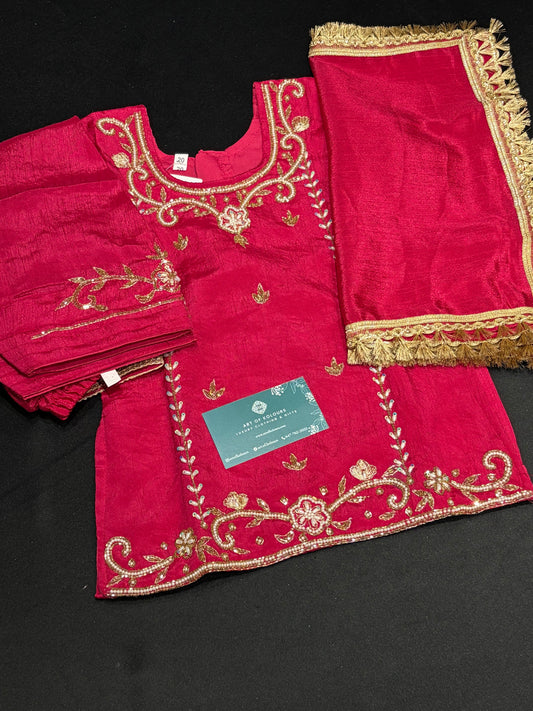 Ruby Gold Handwork Salwar Suit