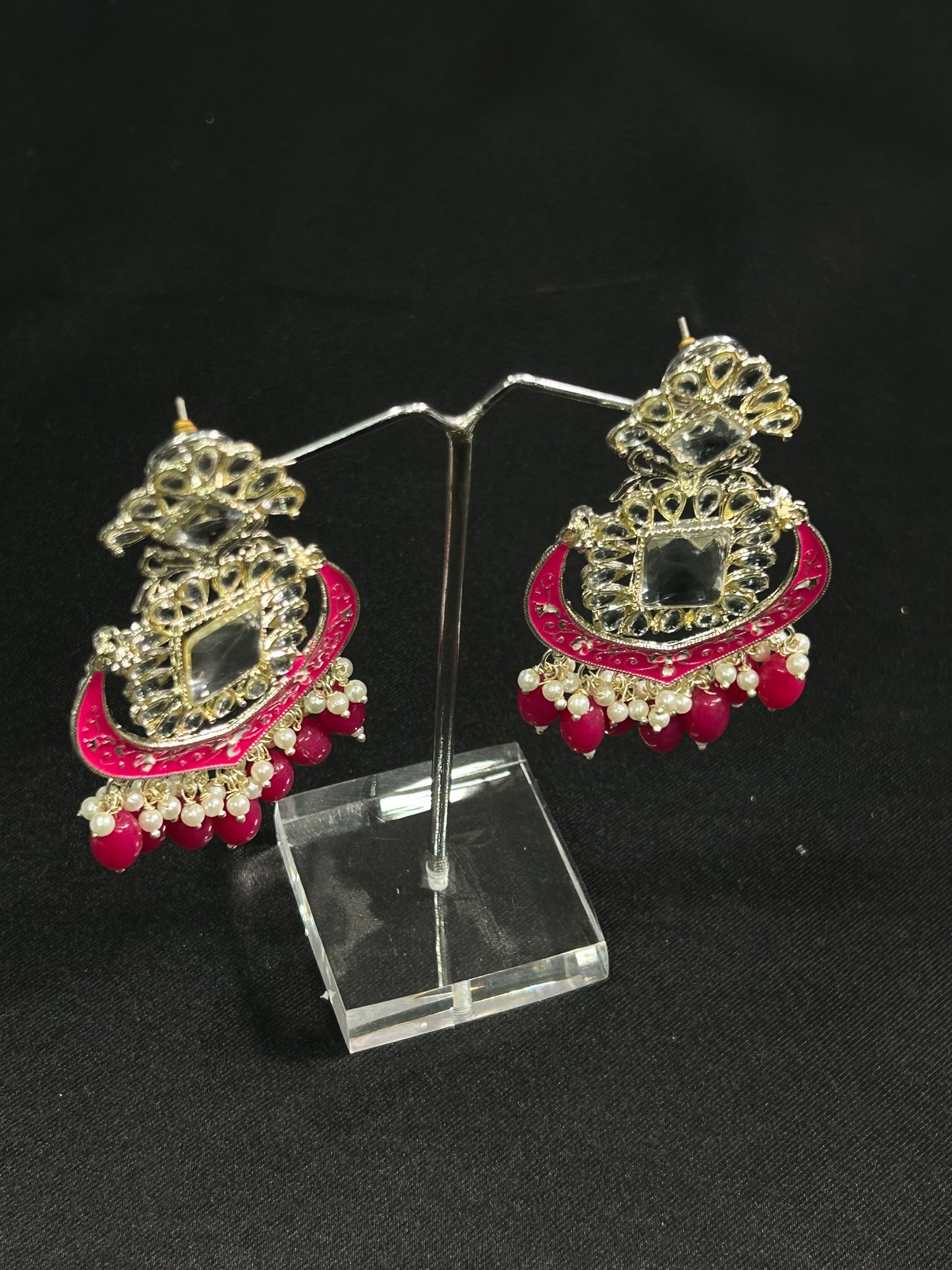 Red Chandni Earrings
