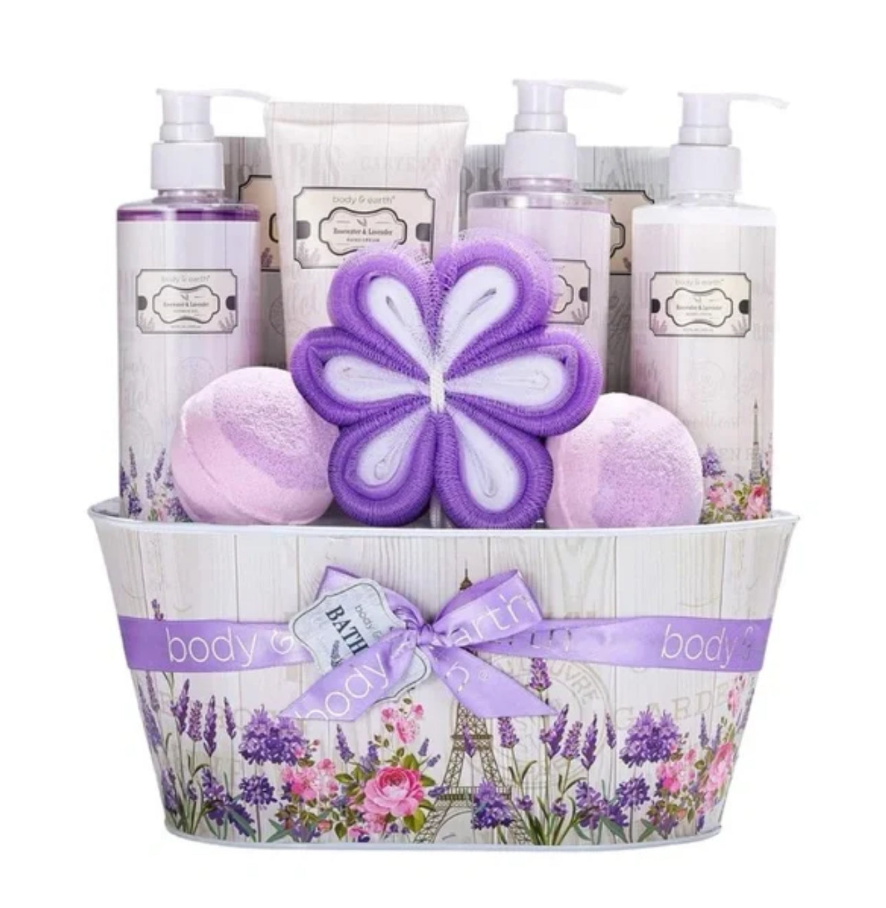 Body and Earth Rosewater and Lavender Spa Gift Set