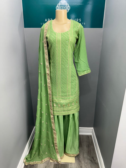 Lucknavi Work Sharara Suit