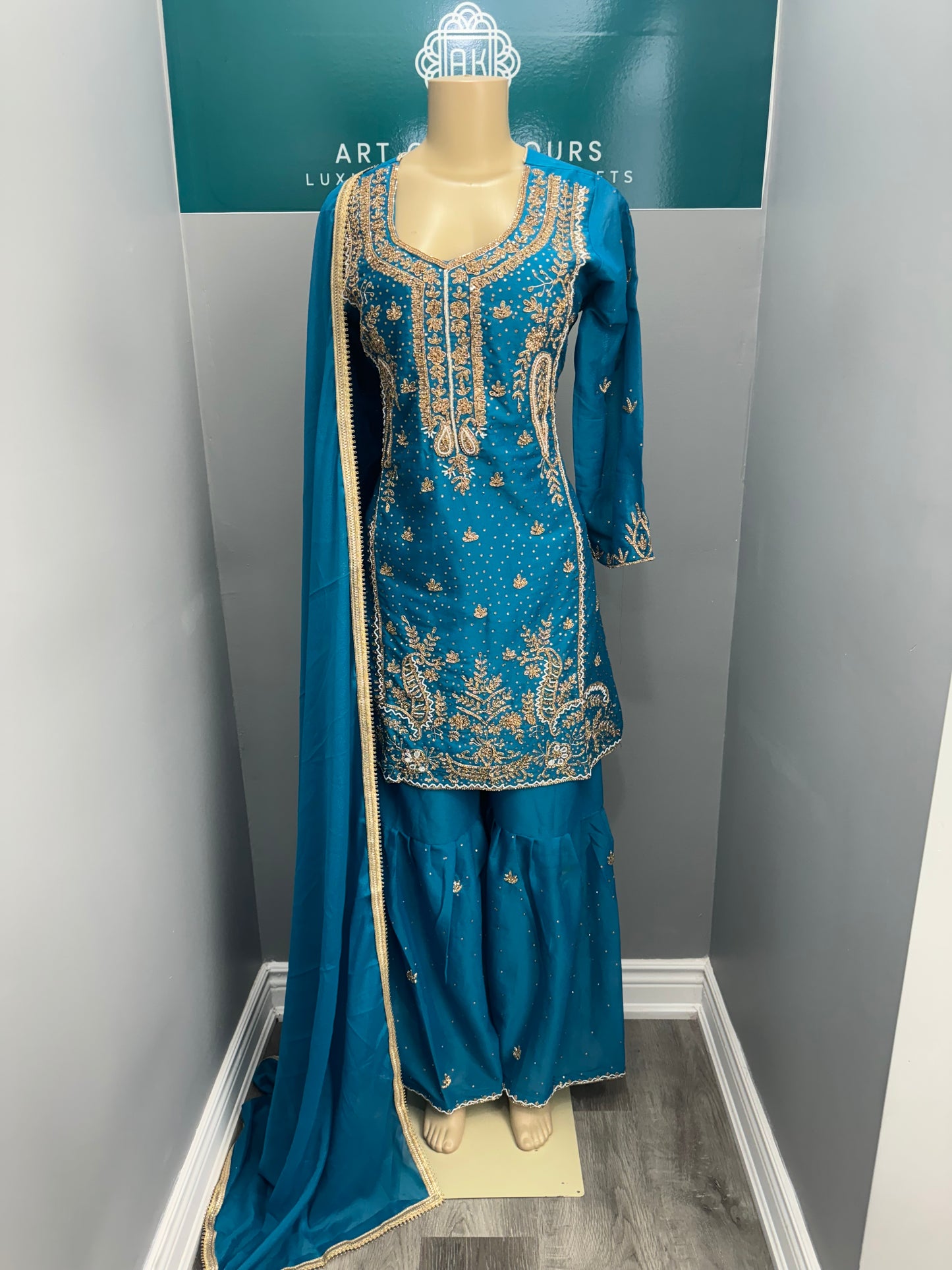 Readymade Gharara Suit- AK6465-13