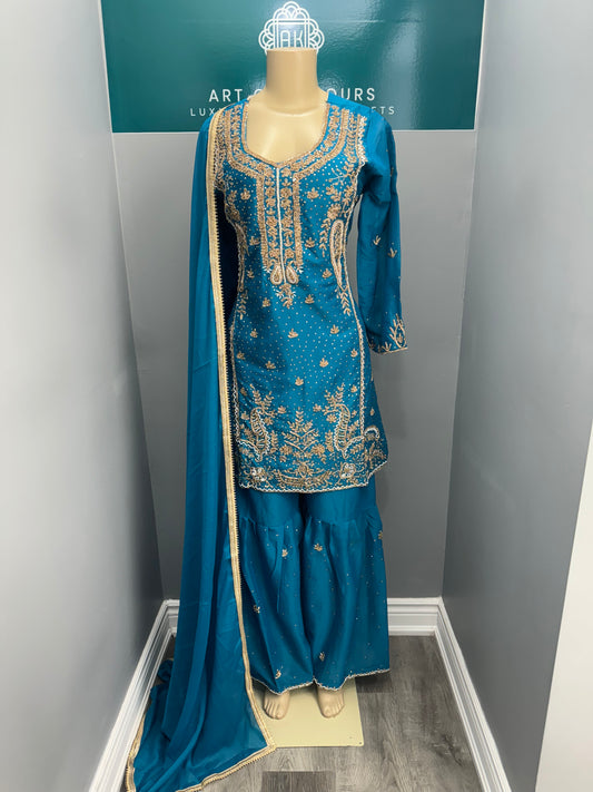 Readymade Gharara Suit- AK6465-13