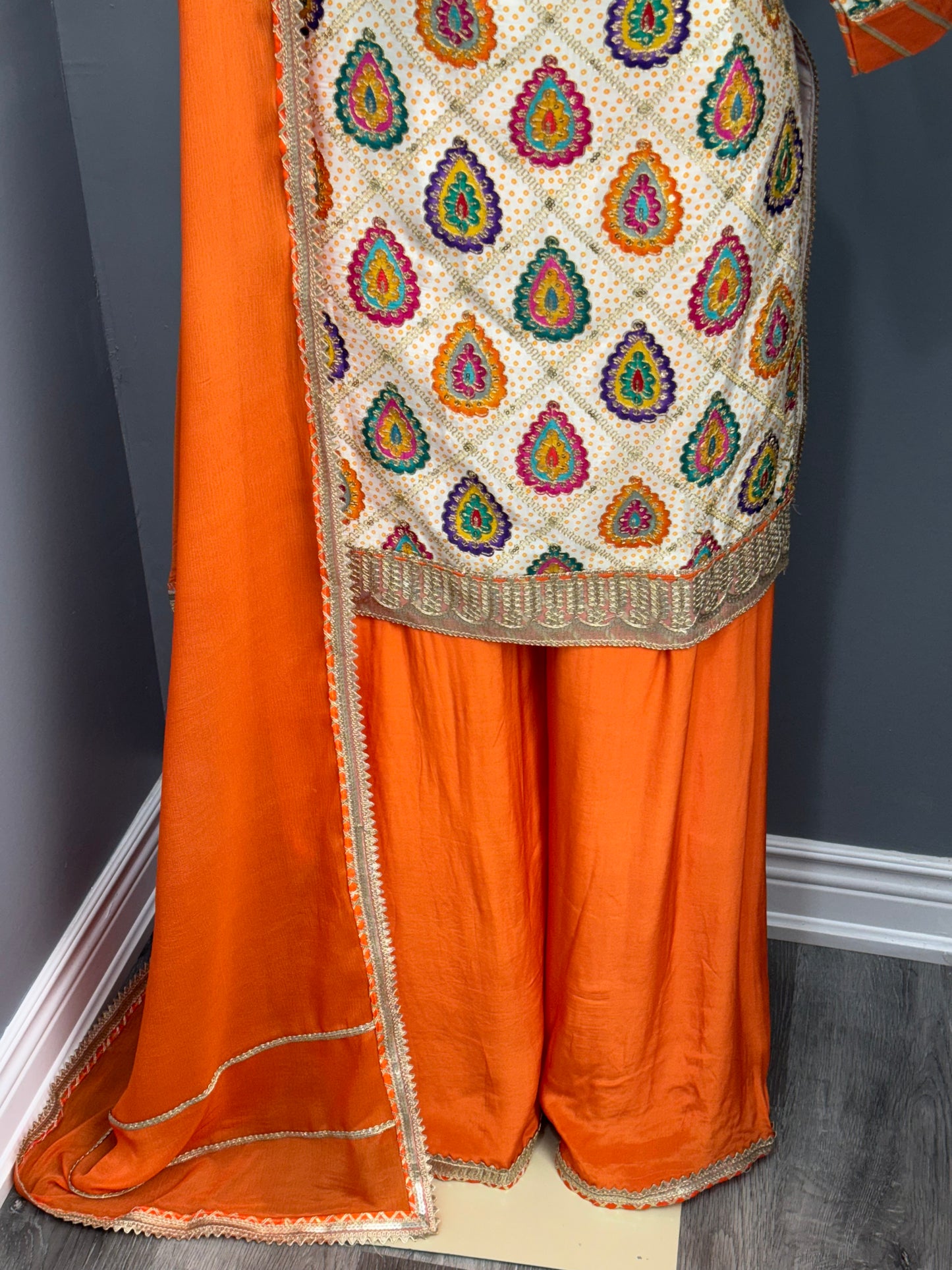 Position Work Sharara Suit- AKW0003