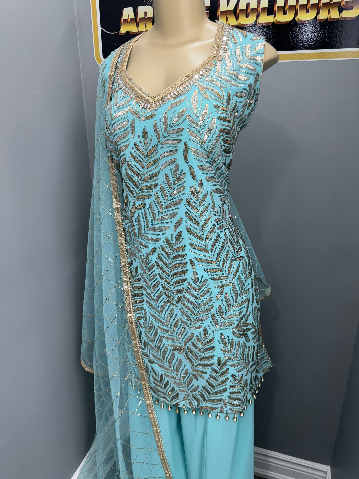 Zarqash Readymade Sharara Suit