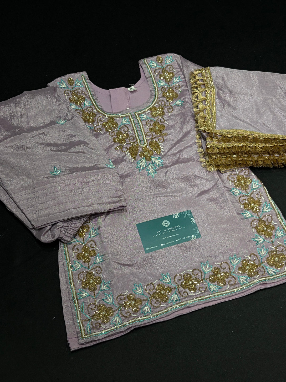Lilac Handwork Salwar Suit