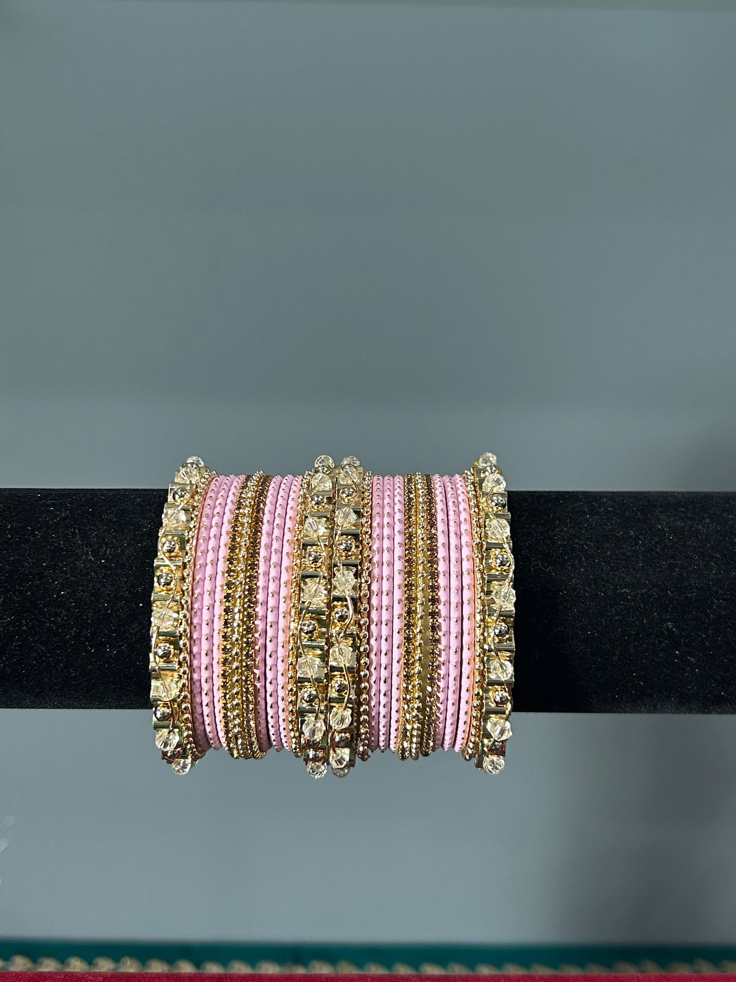 Pink Golden Grace Bangles