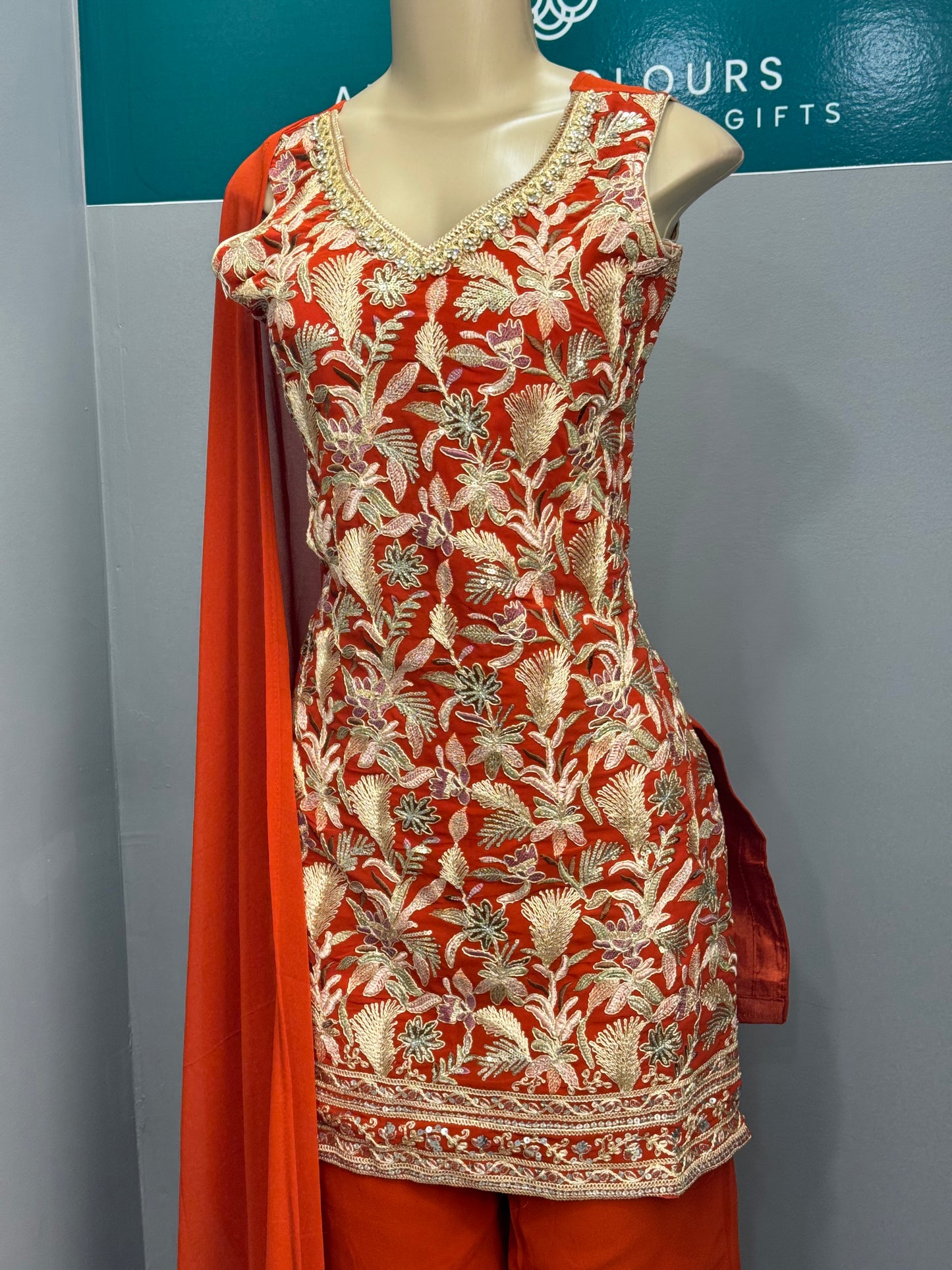 Readymade Sharara Suit- AK7073-14