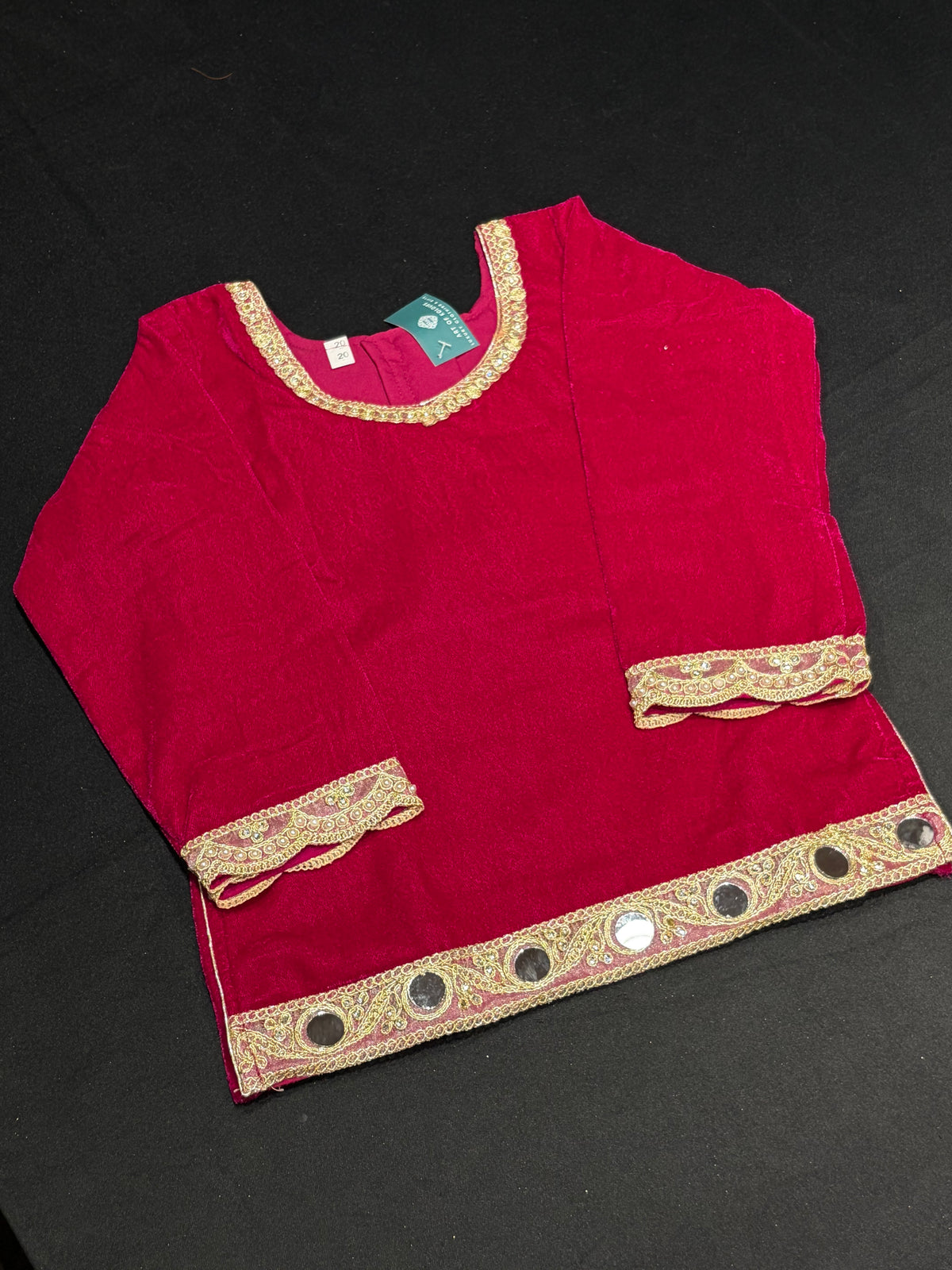 Ruby Velvet Mirror Salwar Suit