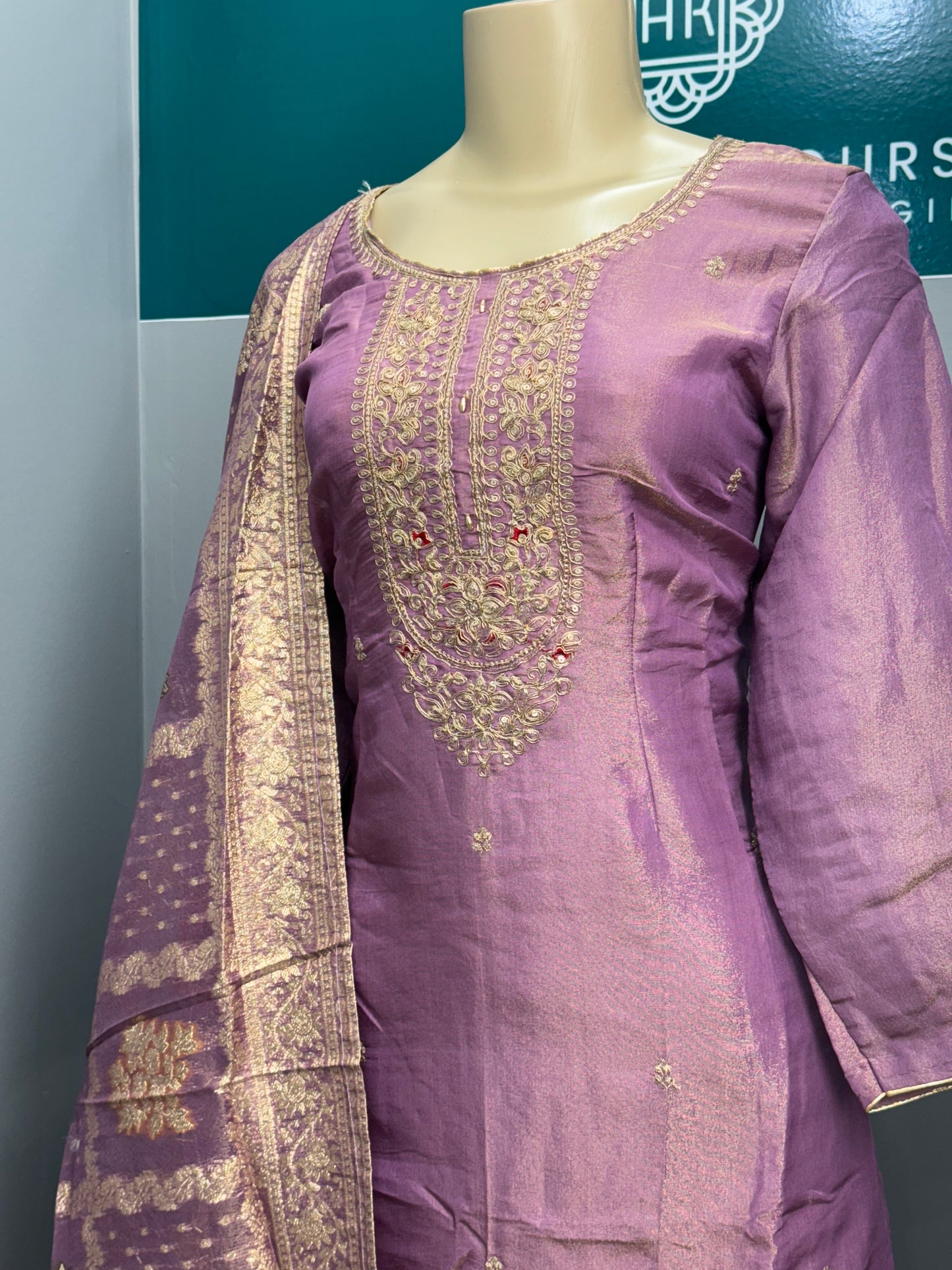 Shimmer Salwar Suit with Banarsi Dupatta