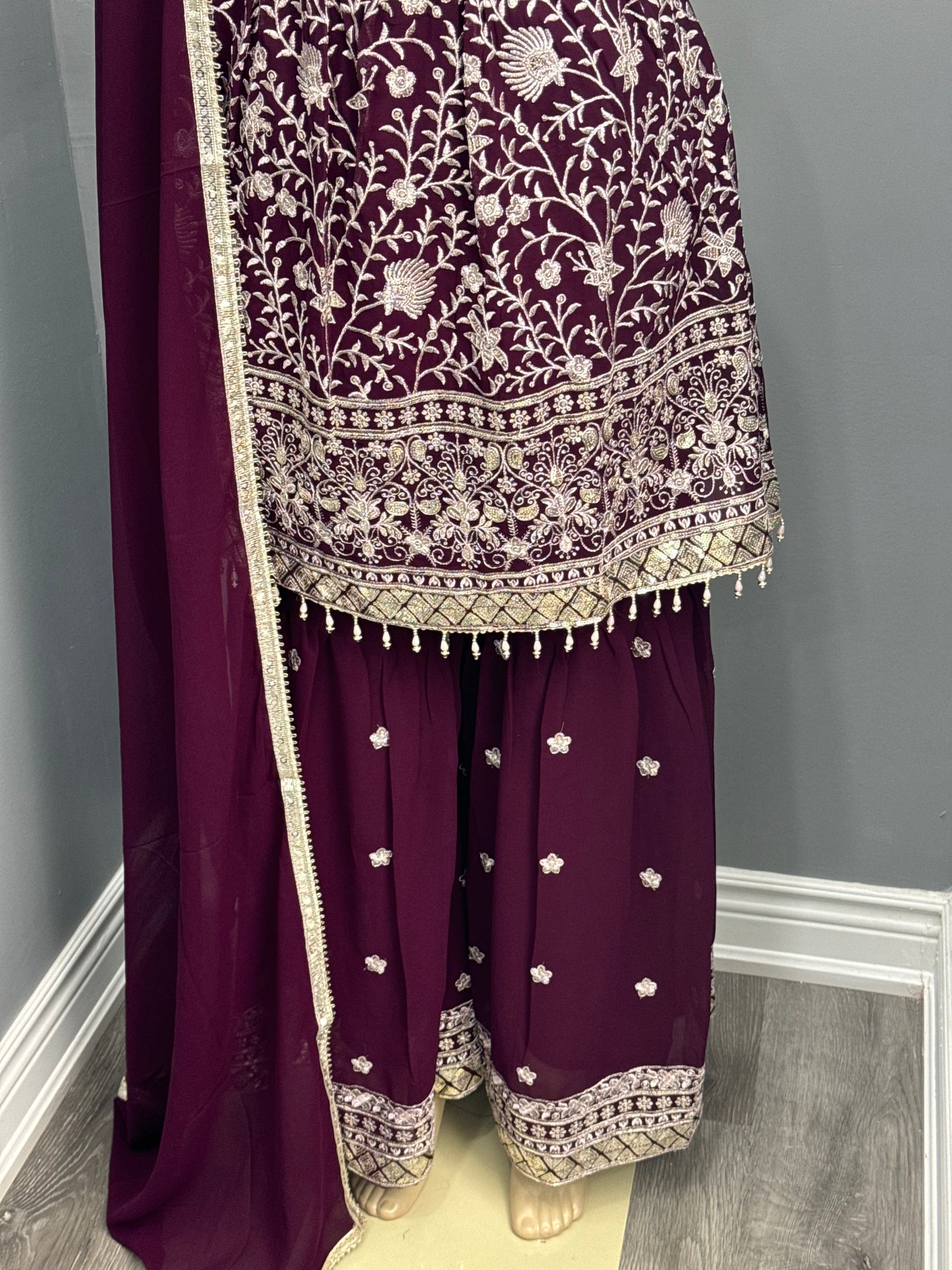 Readymade Frock Gharara Suit- AK4649-42