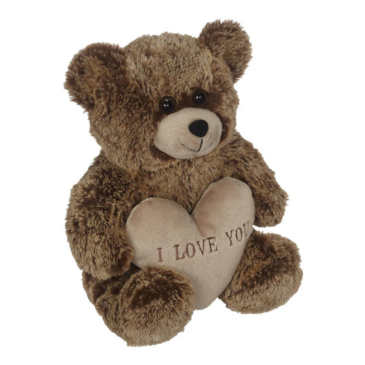 Brown I Love You Heart Teddy