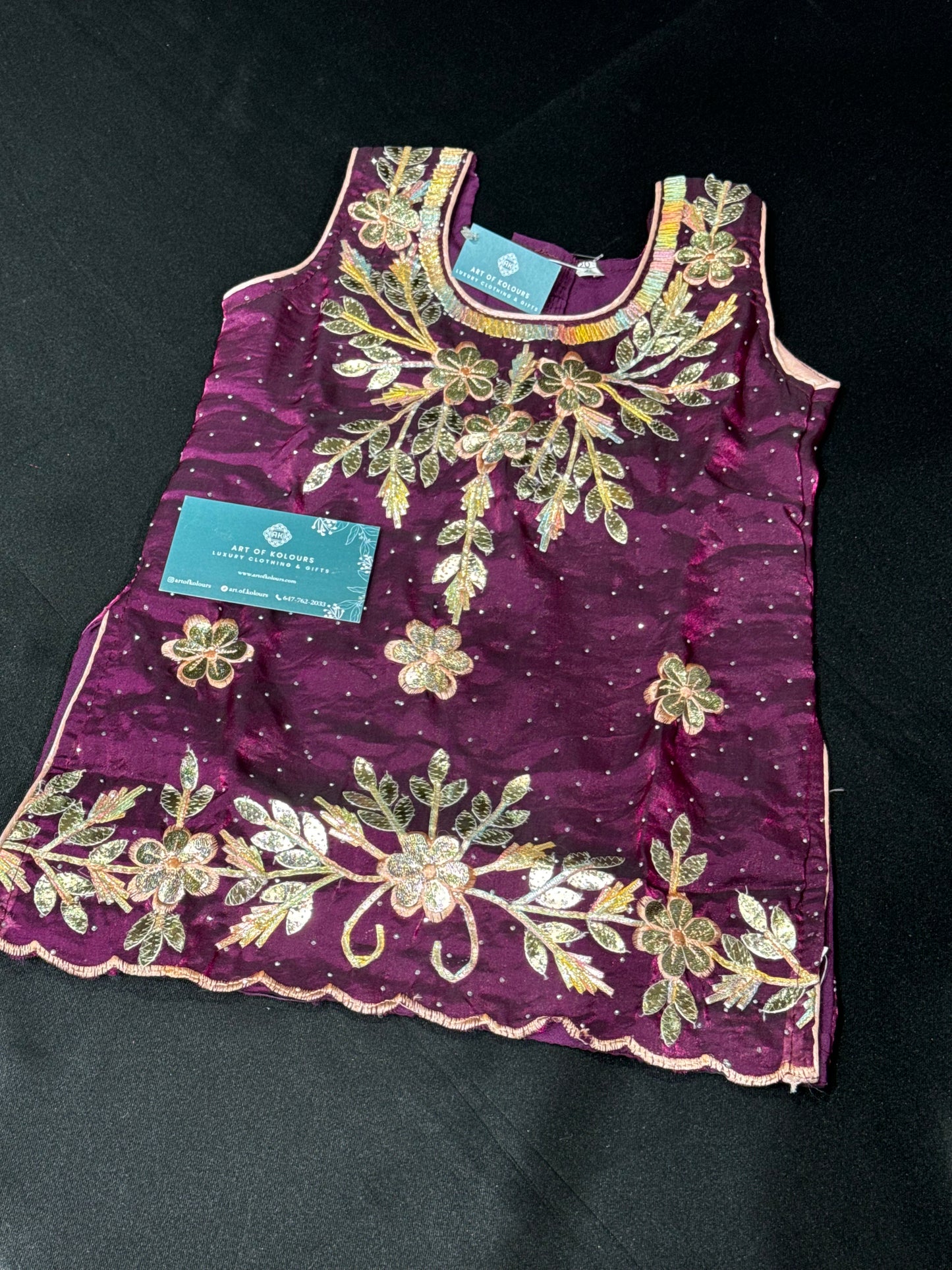 Pavi Kids Salwar Suit- Fendy Purple