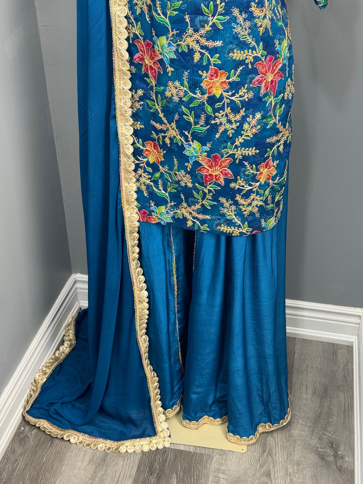 Position Work Sharara Suit- AK6668-14