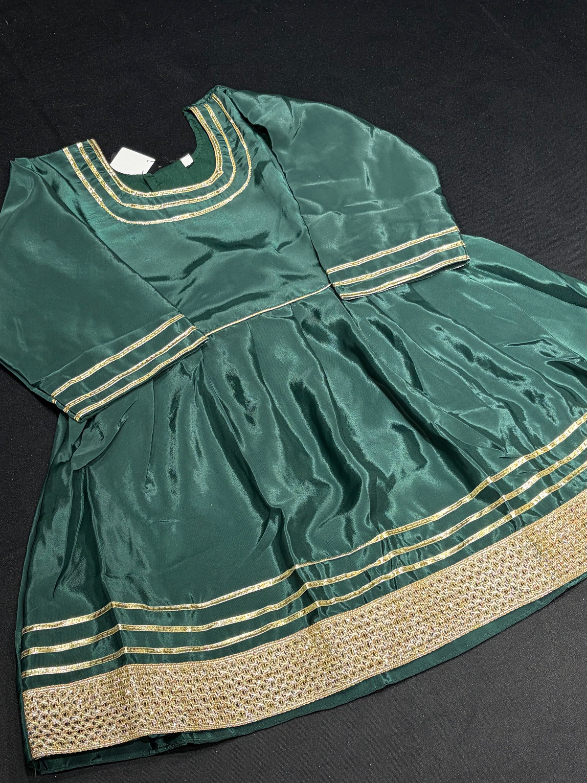 Emerald Green Kid’s Frock Salwar Suit