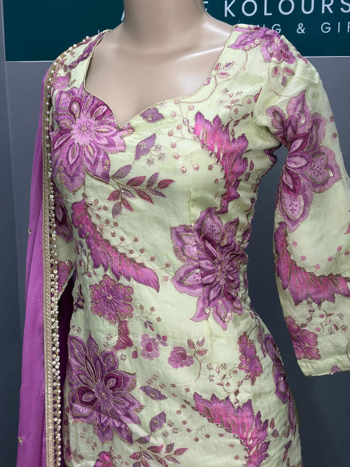 Pista Gulab Sharara Suit- AK5960-0926