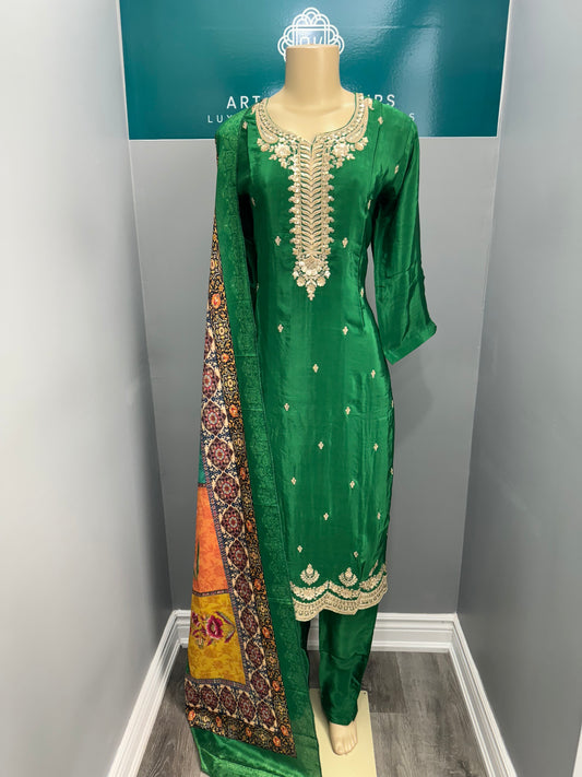 Readymade Crepe Pant Suit- AK2428-06