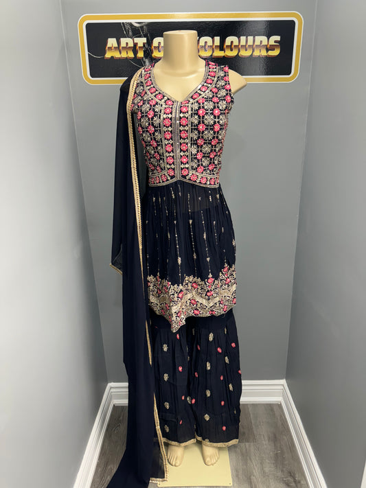 Zohrajabeen Readymade Pemplum Gharara Suit