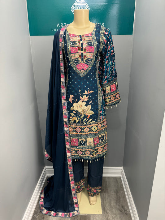 Readymade Crepe Pant Suit- AK5153-17