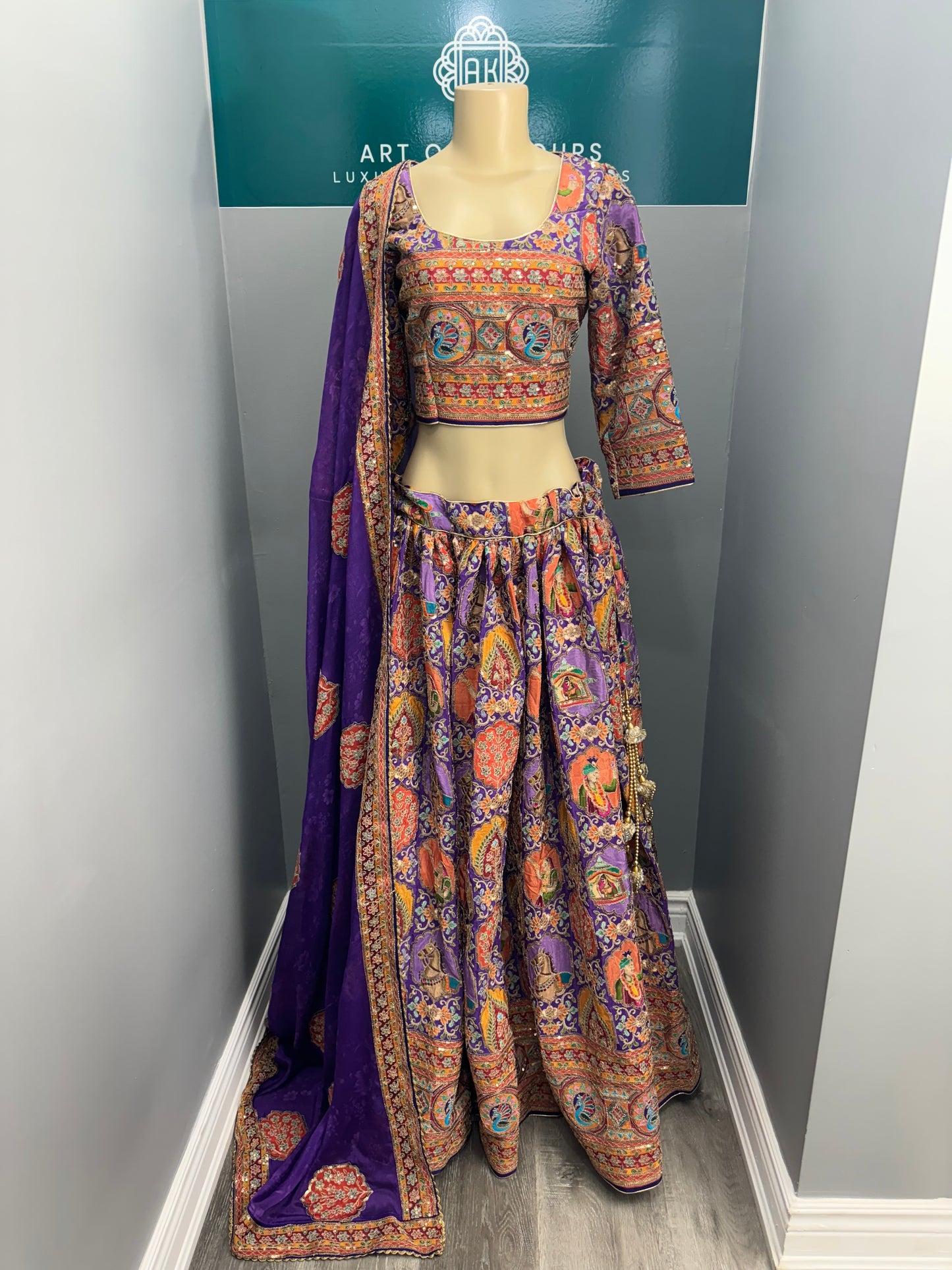 Thread and Position work Lehenga