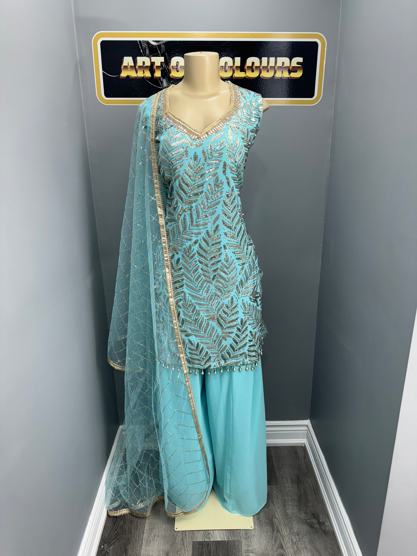 Zarqash Readymade Sharara Suit
