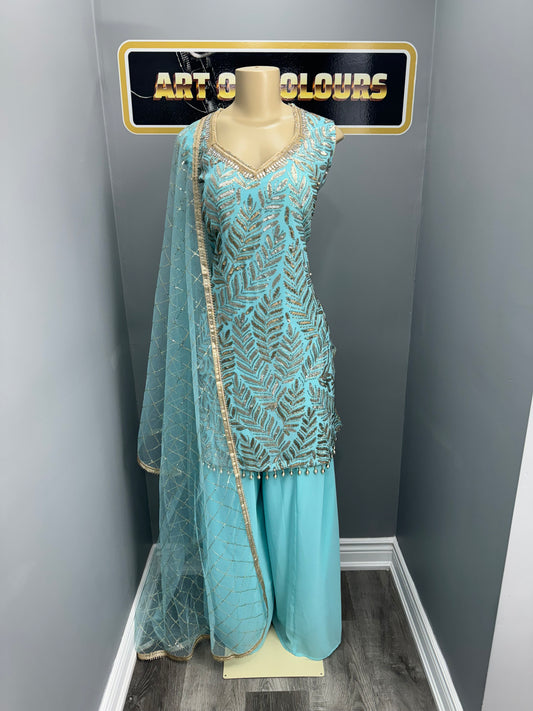Zarqash Readymade Sharara Suit