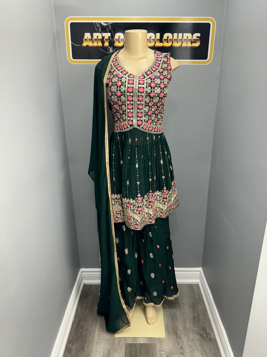 Zohrajabeen Readymade Pemplum Gharara Suit