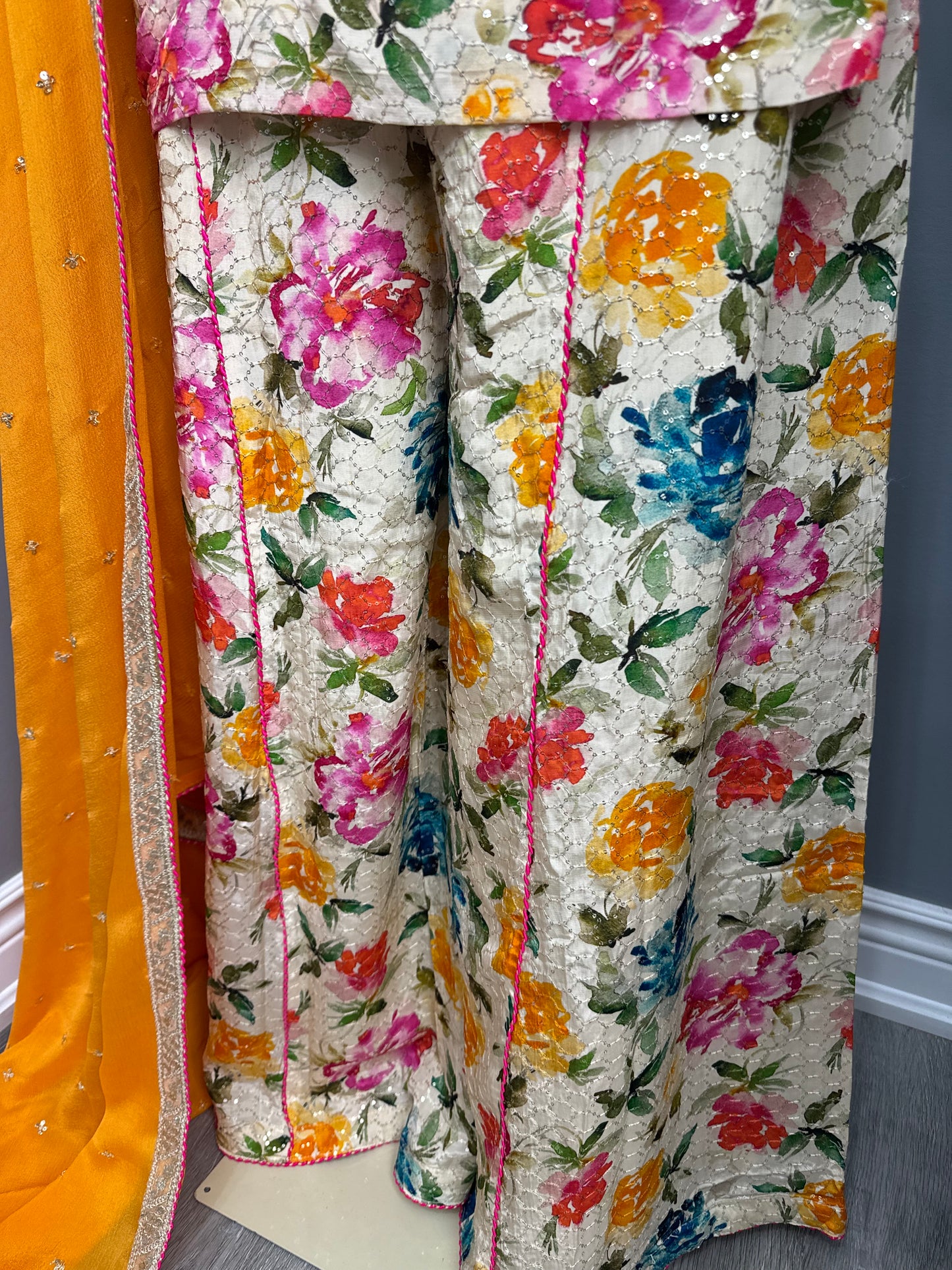 White Jasmine Gulzar Sharara Suit