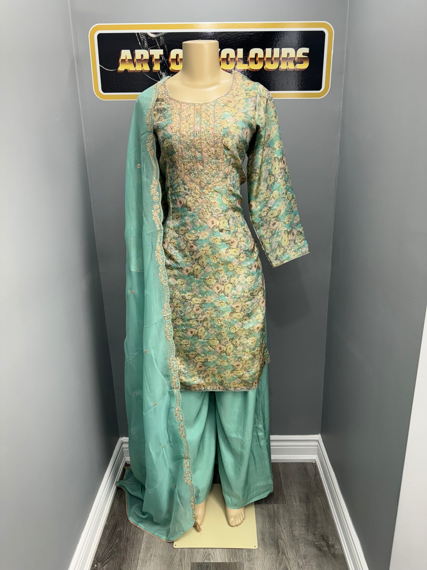 Phulwari Shimmer Plazo Suit