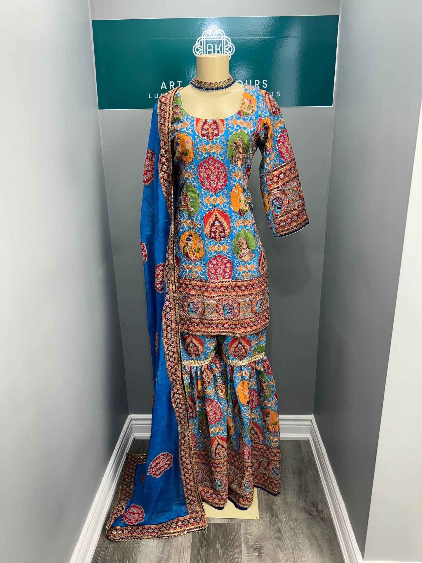 Ferozi Raja Raani Gharara Suit